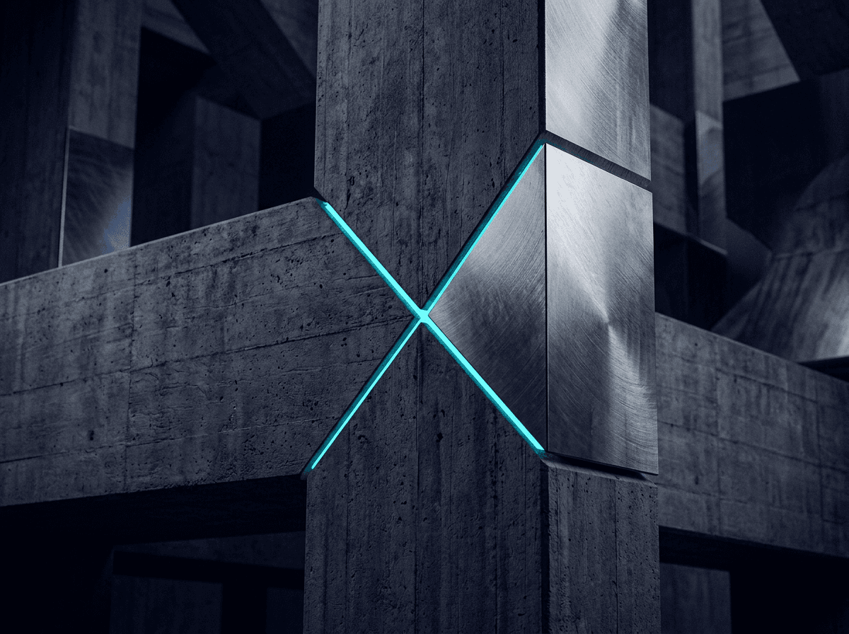 Abstract architectural detail representing solid foundations